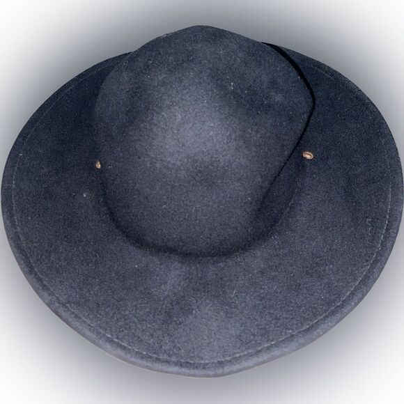 Brixton Men's Tiller Wide Brim Felt Fedora Hat MISSING Leather Strap Size Medium - Picture 2 of 4
